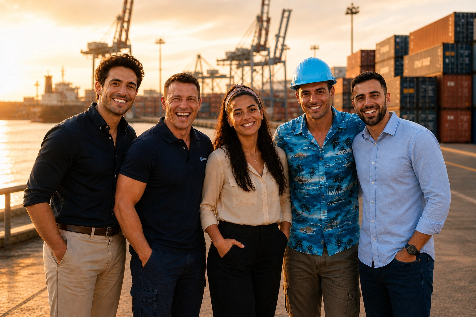 Equipo de InPort en el muelle